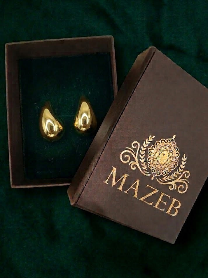 Liquid Gold Sculptural Teardrop Earrings