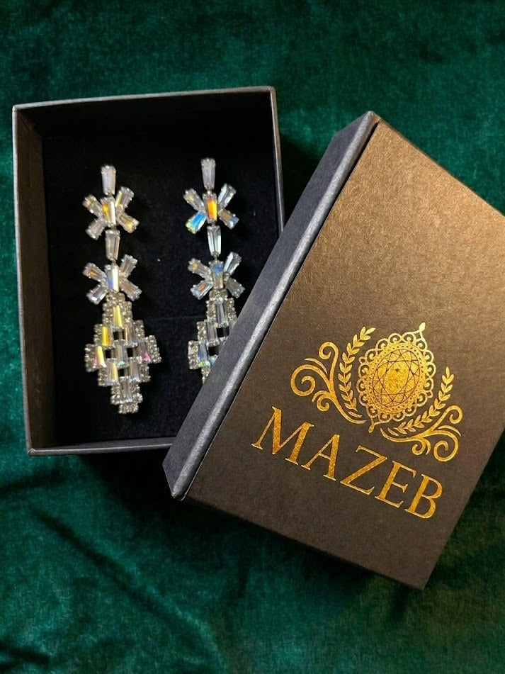 Starlight Baguette Crystal Chandelier Earrings
